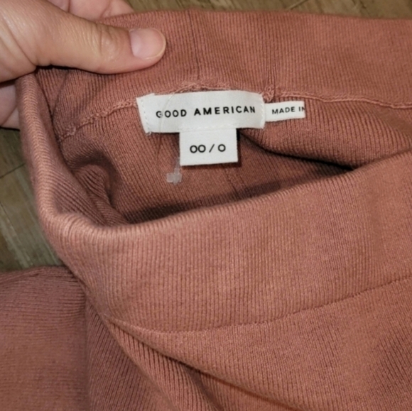 Good American Strut Midi Ribbed Pink Skirt - Picture 5 of 6